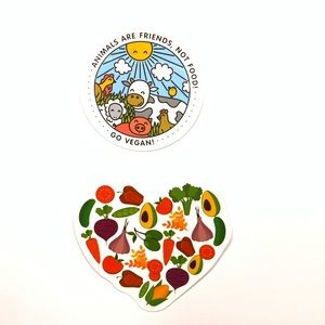 2 Piece Vegan Vinyl Stickers